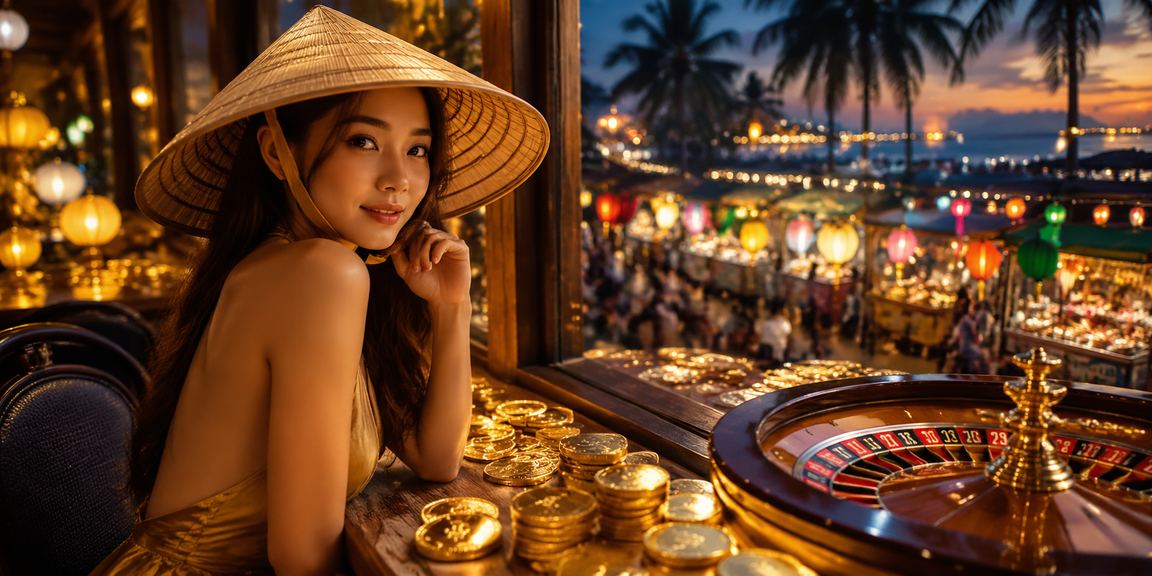 Bàn roulette casino trực tuyến với phong cách Việt Nam tại khu nghỉ dưỡng Phú Quốc