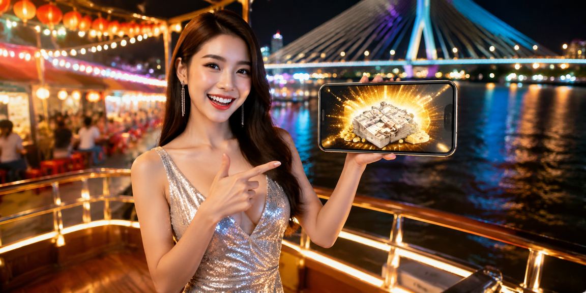Quang cảnh không khí sôi động tại một điểm giải trí casino Việt Nam với ánh đèn lung linh